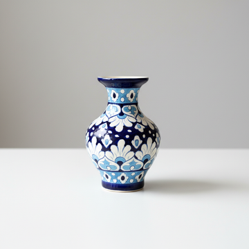 Handmade Sky-Blue Inlay Vase