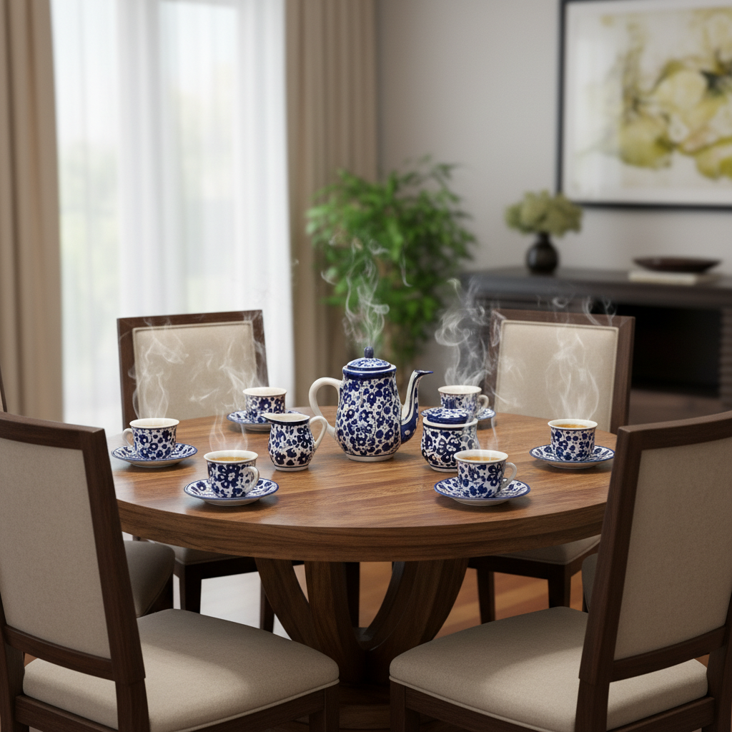 Handmade Royal Sapphire High-Tea Set (15 pcs)