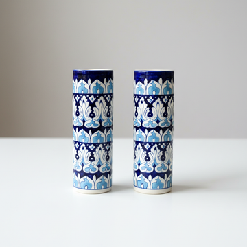 Handmade Sapphire Pillar Vase