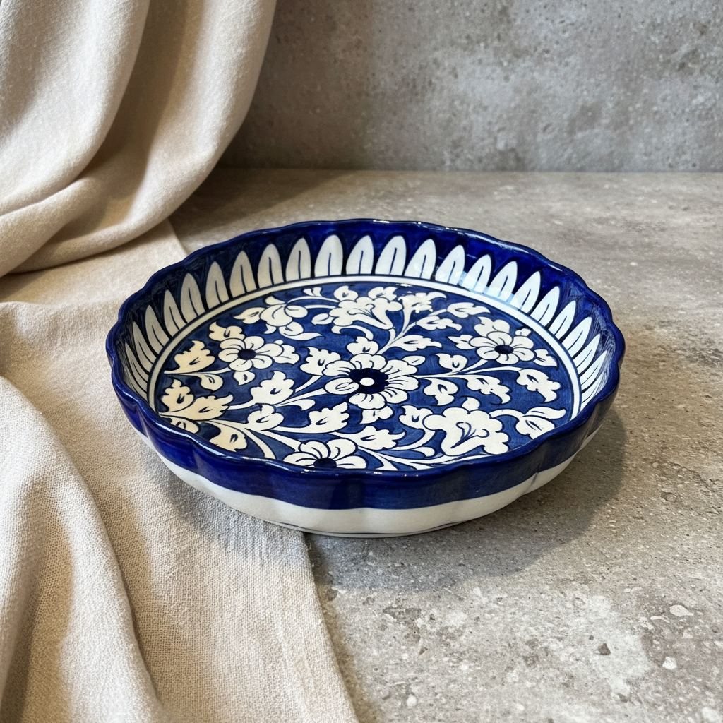 Handmade Celestial Blue Coupe Bowl
